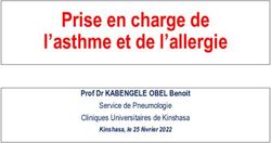 Prise en charge de l'asthme et de l'allergie - Prof Dr KABENGELE OBEL Benoit Service de Pneumologie - Cliniques ...