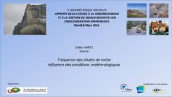 Fréquence des chutes de roche Influence des conditions météorologiques
