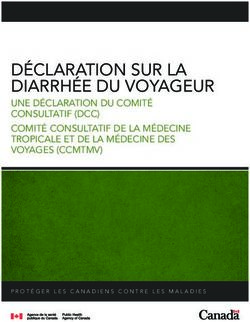 DÉCLARATION SUR LA DIARRHÉE DU VOYAGEUR - UNE DÉCLARATION DU COMITÉ CONSULTATIF (DCC) COMITÉ CONSULTATIF DE LA MÉDECINE TROPICALE ET DE LA ...