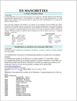 EN MANCHETTES Le Super Marathon change - Québec