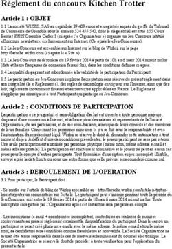 Règlement du concours Kitchen Trotter