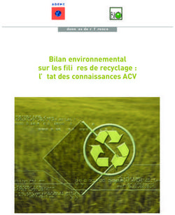 Bilan environnemental sur les filières de recyclage : l'état des connaissances ACV - données de référence