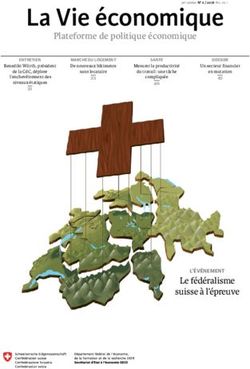 La Vie économique Plateforme de politique économique - Die Volkswirtschaft