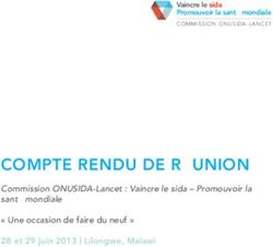 COMPTE RENDU DE RÉUNION - Commission ONUSIDA-Lancet : Vaincre le sida - Promouvoir la santé mondiale