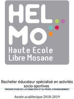 Année académique 2018-2019 - socio-sportives Bachelier éducateur spécialisé en activités - HELMo