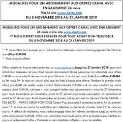 MODALITES POUR UN ABONNEMENT AUX OFFRES CANAL AVEC