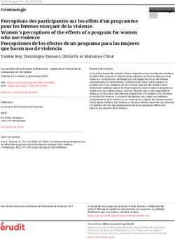 Perceptions des participantes sur les effets d'un programme pour les femmes exerçant de la violence Women's perceptions of the effects of a ...