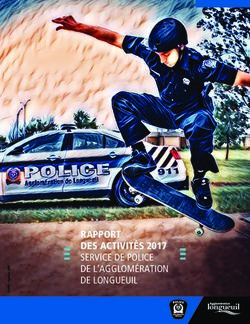 RAPPORT DES ACTIVITÉS 2017 SERVICE DE POLICE DE L'AGGLOMÉRATION DE LONGUEUIL - VILLE DE LONGUEUIL