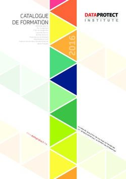 CATALOGUE DE FORMATION - dataprotect
