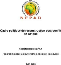 Cadre politique de reconstruction post-conflit en Afrique - Secrétariat du NEPAD Programme pour la gouvernance, la paix et la sécurité Juin 2005