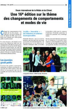 Une 16e &eacute;dition sur le th&egrave;me des changements de comportements et modes de vie - La M&eacute;t&eacute;orologie
