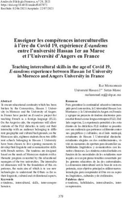 Enseigner les comp&eacute;tences interculturelles &agrave; l'&egrave;re du Covid 19, exp&eacute;rience E-tandems entre l'universit&eacute; Hassan 1er au Maroc et l'Universit&eacute; ...