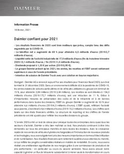 Daimler confiant pour 2021 - Information Presse - AM-Today