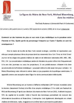 La figure du Maire de New York, Michael Bloomberg, dans les médias