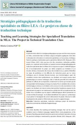 Stratégies pédagogiques de la traduction spécialisée en filière LEA : Le projet en classe de traduction technique - DergiPark