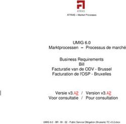 UMIG 6.0 Marktprocessen - Processus de marché