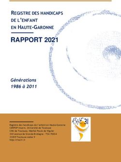 RAPPORT 2021 REGISTRE DES HANDICAPS DE L'ENFANT EN HAUTE-GARONNE - RHE31