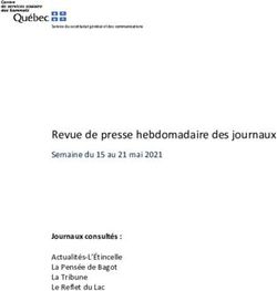 Revue de presse hebdomadaire des journaux - Semaine du 15 au 21 mai 2021 Journaux consultés : Actualités-L'Étincelle La Pensée de Bagot La Tribune ...