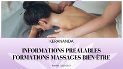 INFORMATIONS PRÉALABLES FORMATIONS MASSAGES BIEN-ÊTRE - KERANANDA - Rennes 2020-2021