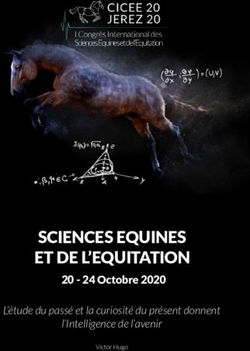 SCIENCES EQUINES ET DE L'EQUITATION 20 - 24 Octobre 2020 L'étude du passé et la curiosité du présent donnent