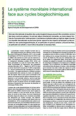 Le syst&egrave;me mon&eacute;taire international face aux cycles biog&eacute;ochimiques - Les Annales des Mines