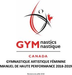 GYMNASTIQUE ARTISTIQUE FÉMININE MANUEL DE HAUTE PERFORMANCE 2018-2019