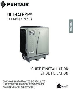 ULTRATEMP THERMOPOMPES - GUIDE D'INSTALLATION ET D'UTILISATION - Pentair Pool