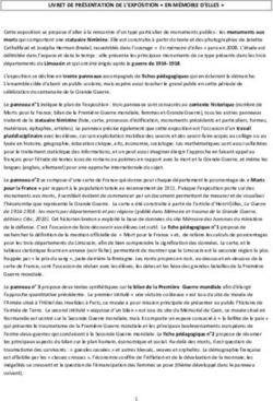 LIVRET DE PRÉSENTATION DE L'EXPOSITION " EN MÉMOIRE D'ELLES "