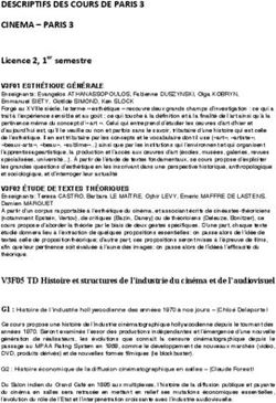 DESCRIPTIFS DES COURS DE PARIS 3 CINEMA - PARIS 3