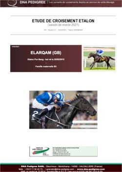 ETUDE DE CROISEMENT ETALON - (saison de monte 2021) - Haras de Saint Arnoult