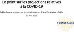 Le point sur les projections relatives &agrave; la COVID-19 - Table de concertation sur la mod&eacute;lisation et Scientific Advisory Table 20 mai 2021 ...