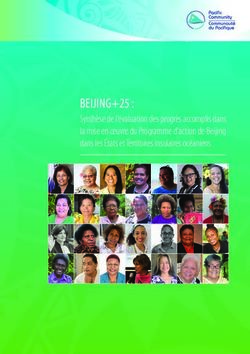 BEIJING+25 : Synthèse de l'évaluation des progrès accomplis dans la mise en oeuvre du Programme d'action de Beijing dans les États et Territoires ...