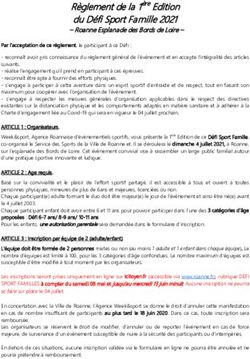 Règlement de la 1ère Edition du Défi Sport Famille 2021