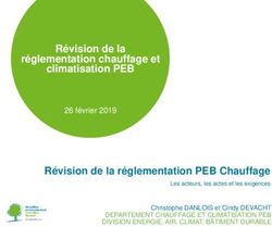 Révision de la réglementation chauffage et climatisation PEB