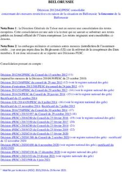 BIELORUSSIE - Direction g&eacute;n&eacute;rale du Tr&eacute;sor