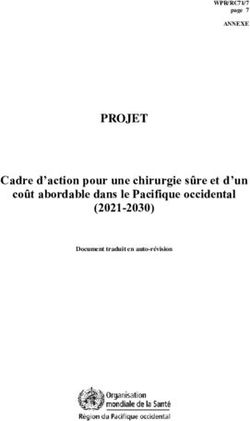 PROJET Cadre d'action pour une chirurgie sûre et d'un coût abordable dans le Pacifique occidental (2021-2030)