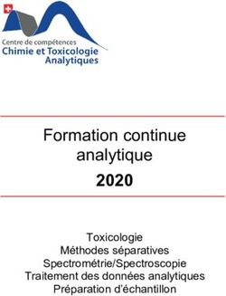 2020 Formation continue analytique - Toxicologie Méthodes séparatives Spectrométrie/Spectroscopie - cccta