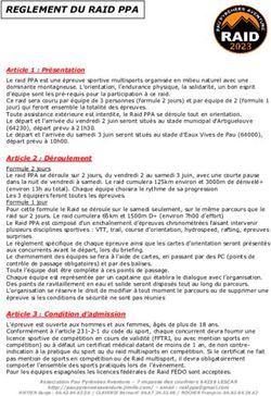 REGLEMENT DU RAID PPA - Pyrénées Chrono