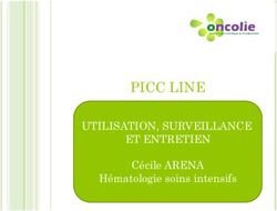 PICC LINE UTILISATION, SURVEILLANCE ET ENTRETIEN - C&eacute;cile ARENA H&eacute;matologie soins intensifs - Oncolie