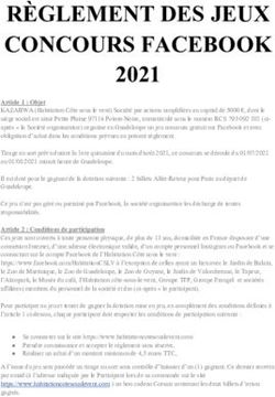 RÈGLEMENT DES JEUX CONCOURS FACEBOOK 2021