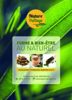 AU NATUREL FORME & BIEN-ÊTRE - CATALOGUE PRODUITS JANVIER 2019 - Nature & Partage