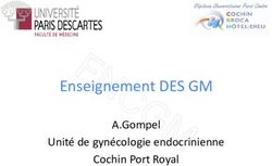 Enseignement DES GM A.Gompel Unité de gynécologie endocrinienne Cochin Port Royal - FNCGM
