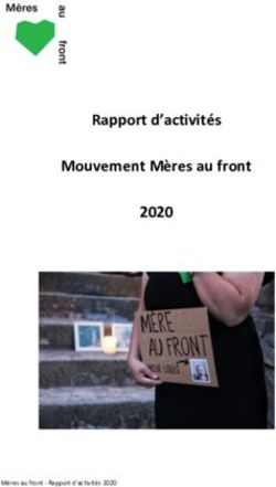 Rapport d'activités Mouvement Mères au front 2020 - Mères au front - Rapport d'activités 2020 - Mères au front