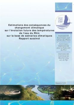 Estimations des conséquences du changement climatique sur l'évolution future des températures de l'eau du Rhin - sur la base de scénarios ...