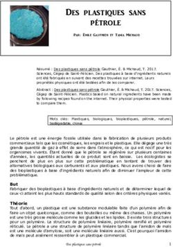 Des plastiques sans pétrole - Par : Émile Gauthier et Tania Michaud - ExpoJournal