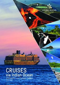 CRUISES via Indian Ocean Croisières via l'océan Indien Edition 2020 - Iles Vanille