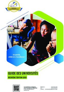 GUIDE DES UNIVERSITÉS - DEUXIÈME ÉDITION 2019 - CAMES