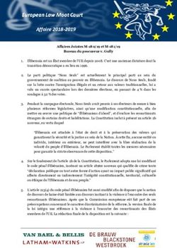 Affaire 2018-2019 - European Law Moot Court