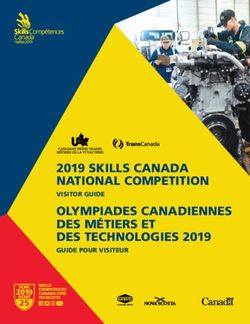 2019 SKILLS CANADA NATIONAL COMPETITION - VISITOR GUIDE