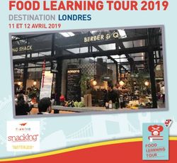 FOOD LEARNING TOUR 2019 - destination londres 11 ET 12 AVRIL 2019 - FOOD LEARNING - France Snacking